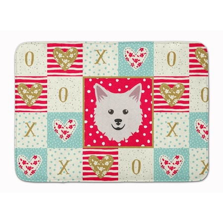 Carolines Treasures 19 x 27 in. Italian Spitz Love Machine Washable Memory Foam Mat CK5208RUG